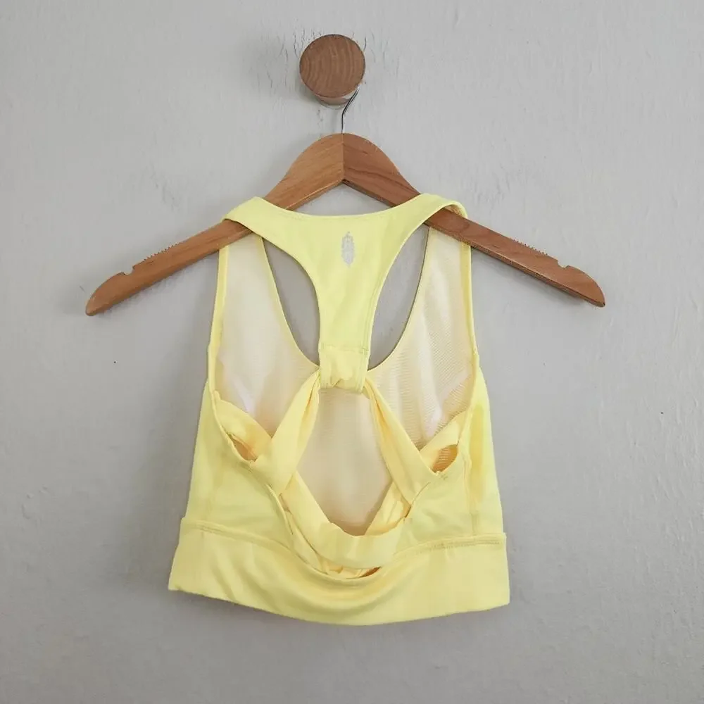 FP Movement Ashford Light Synergy Crop Top Lemon Verbena Yellow XS NEW - Picture 8 of 9